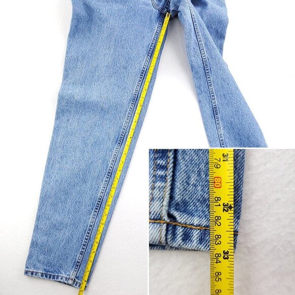 Levi's 551 Jeans Vintage 90s USA High Waist Relaxed Tapered Women 14 Long 32x33 - Picture 7 of 14